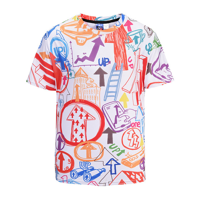 New Graffiti Symbol 3D Printed Short-sleeved T-shirt 