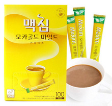韓國進口食品咖啡 韓國麥馨咖啡 麥馨三合一摩卡麥馨黃咖啡 100條