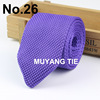 Knitted fashionable tie, trend multicoloured arrow, 7cm