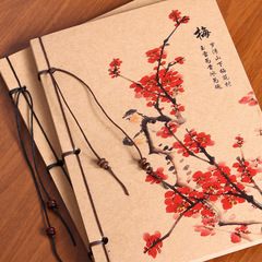 Chinese Painting 5 Retro Handmade Thread-bound Sketch Graffiti Book Antique Sketch Stationery Diary Ancient Style