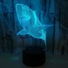 Colorful three dimensional shark, LED acrylic lights, touch table lamp, 3D, gradient