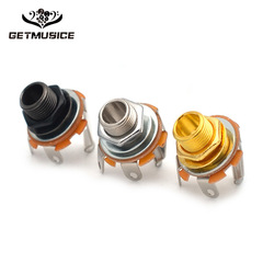 Electric guitar input jack, bass guitar output port, guitar interface socket connection hole, black gold chrome three-color