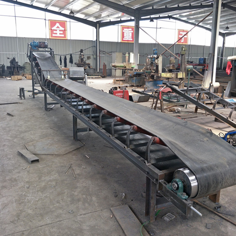 10米砂石防滑移动式皮带输送机 皮带输送机 箱装蔬菜用皮带输送机