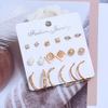 Crystal earings, earrings, fashionable set from pearl, European style, Korean style