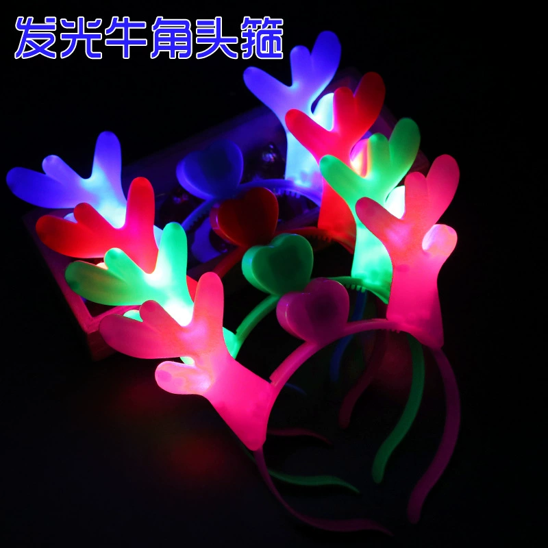 Завод Children's Everbright Horn Hands multiple head buckle Spring Festival Flower Ring Flower Flower Night Market Stalls Source Hot Sale