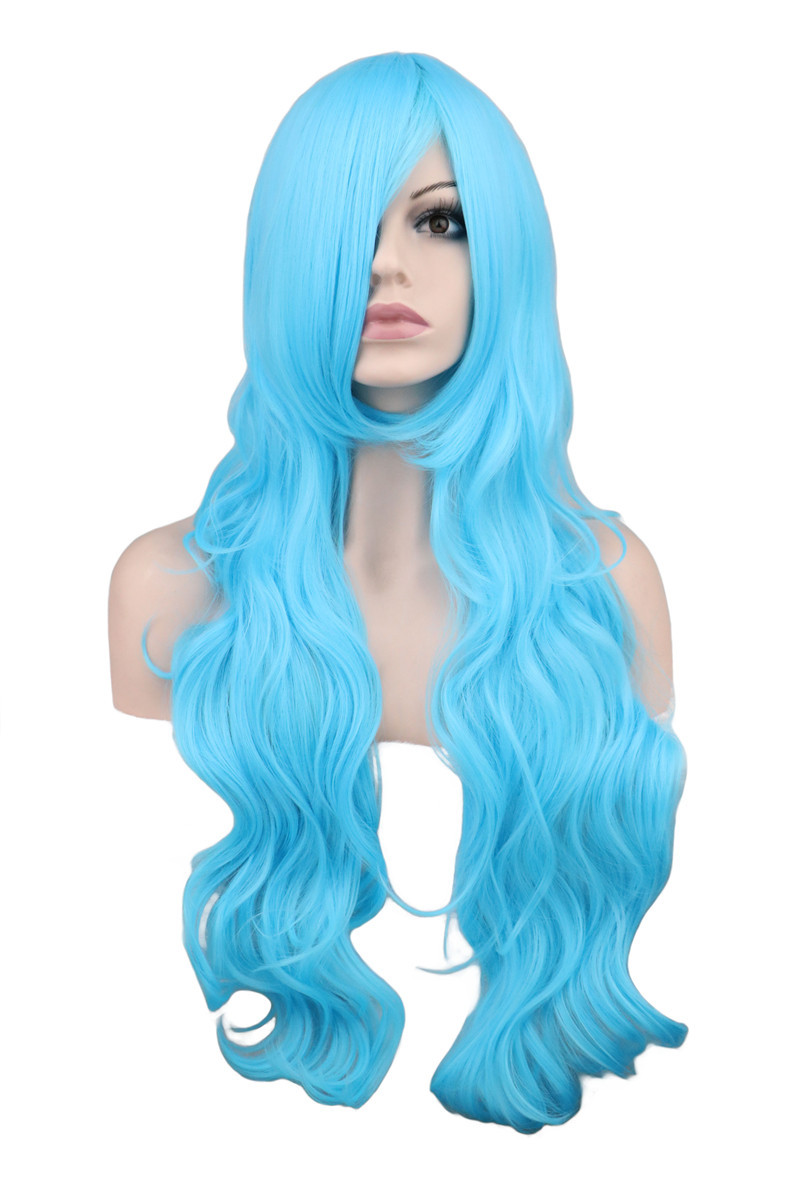 Cosplay Anime Wig Long Curly Hair 80cm Multicolor Wig display picture 6