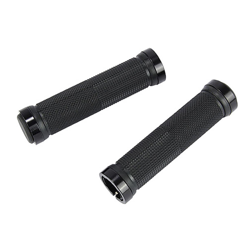 Bicycle handlebar cover mountain bike handlebar aluminum alloy double-sided locking handle cover dead-fly bicycle anti-slip handlebar rubber cover