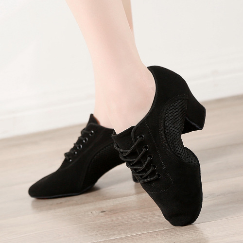 Women's Ballroom Latin dance Shoes Latin dance shoes adult net dance shoes Navy dance Jin teacher shoes men and women