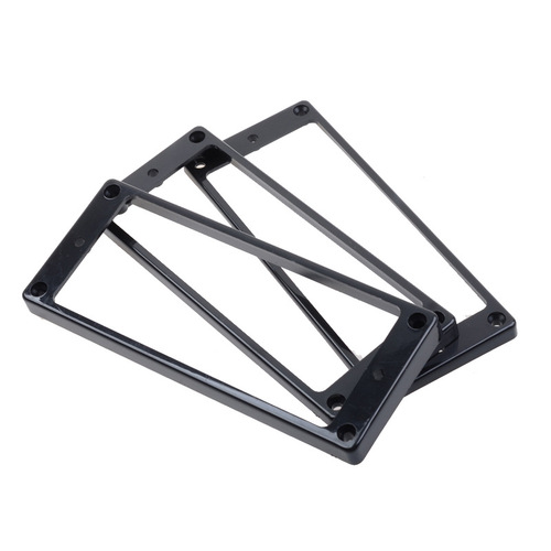 String LP electric guitar dual pickup curved bevel frame Black plastic 7-string curved dual pickup frame