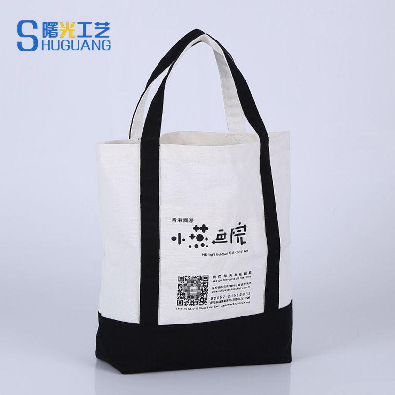 Canvas bag Customized new pattern black and white Mosaic Cotton bags fashion environmental protection Street beat Shopping bag Promotional Gifts