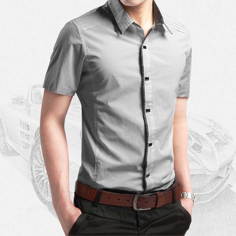 Short sleeved Men's shirt 2021 new pattern fashion pure cotton shirt business affairs leisure time coat Self cultivation men's wear