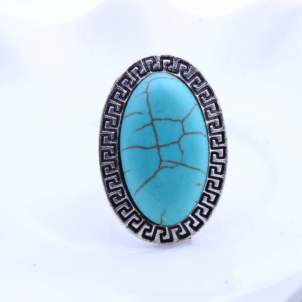Кольцо в ретро- turquoise с камнем, европейский стиль, бохо стиль, ebay