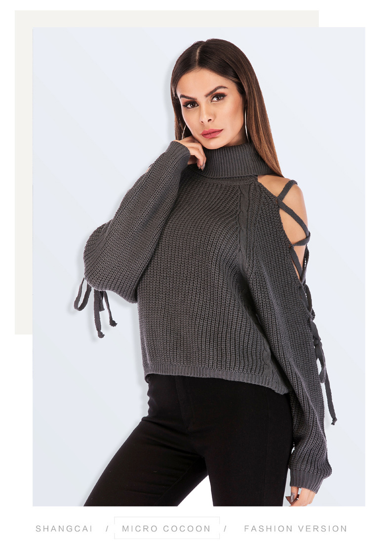  women s sexy strapless sweater NSYH7455