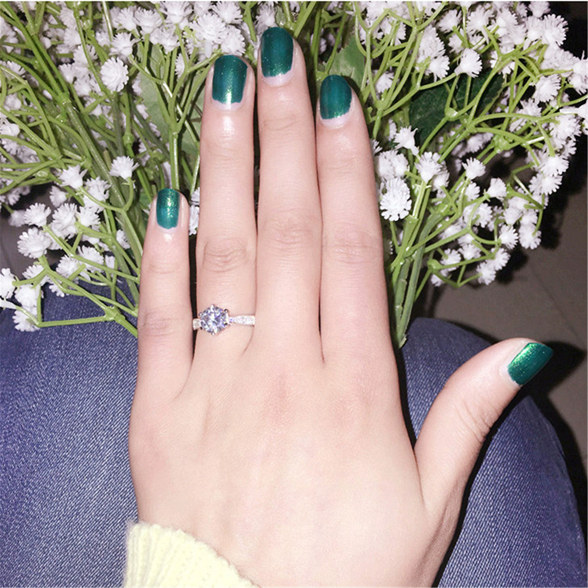 Wedding ring, stone inlay, zirconium, quality ring with stone, creative accessory