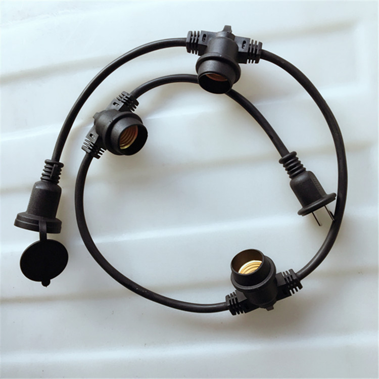 P65防水燈串 大棚專用燈座 養殖場專用燈具 E27美式防水燈串