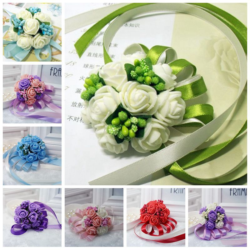 结婚用品韩式姐妹胸花手腕花 新娘新郎婚礼用品伴娘团胸花手花