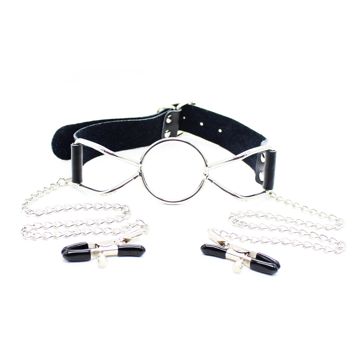 Adulto sexy negro boca taza pecho clip cadena clip boca enchufe boca taza flirting gag suministros fábrica al por mayor Amazon