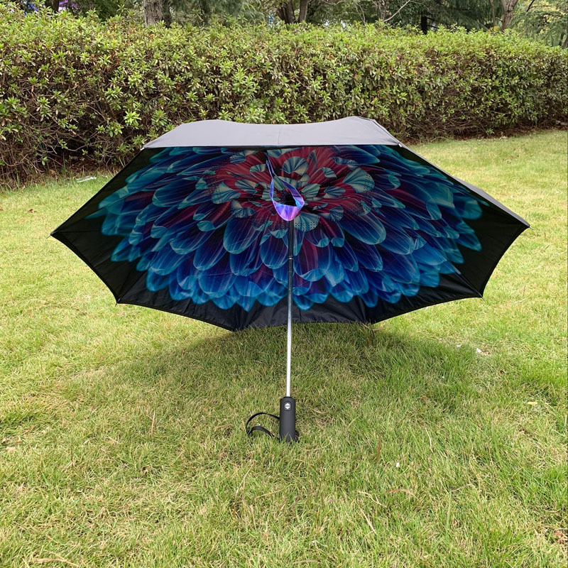 三折自动开收反向雨伞 双层反向伞 3-floding reverse umbrella-阿里巴巴