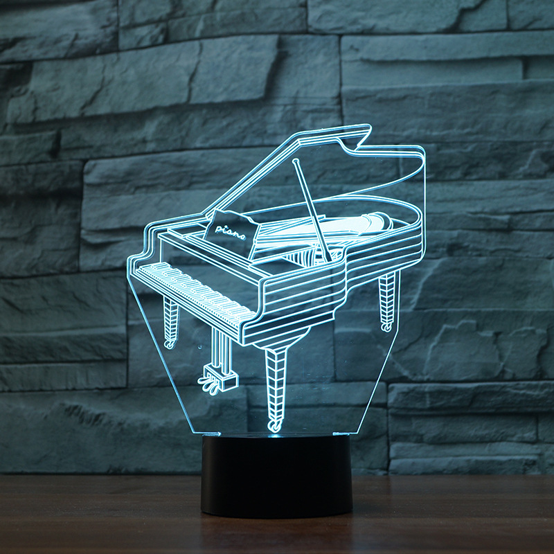 Lampe LED 3D en forme de Piano - Ref 3424161 Image 1