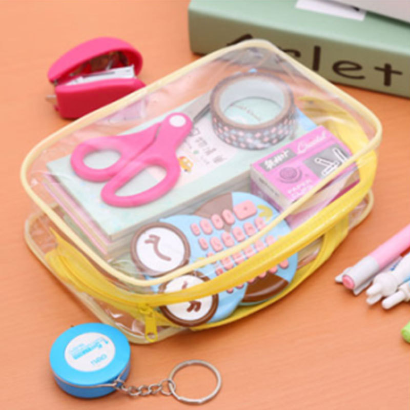 （中性）PVC旅行收纳洗漱包 码数->L;颜色->黄色