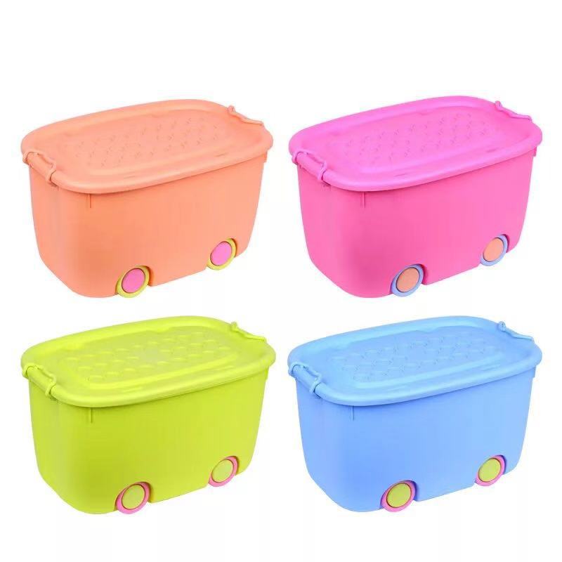 定制logo滑轮收纳箱卡通儿童玩具整理箱宝宝杂物储物箱塑料储物盒|ms