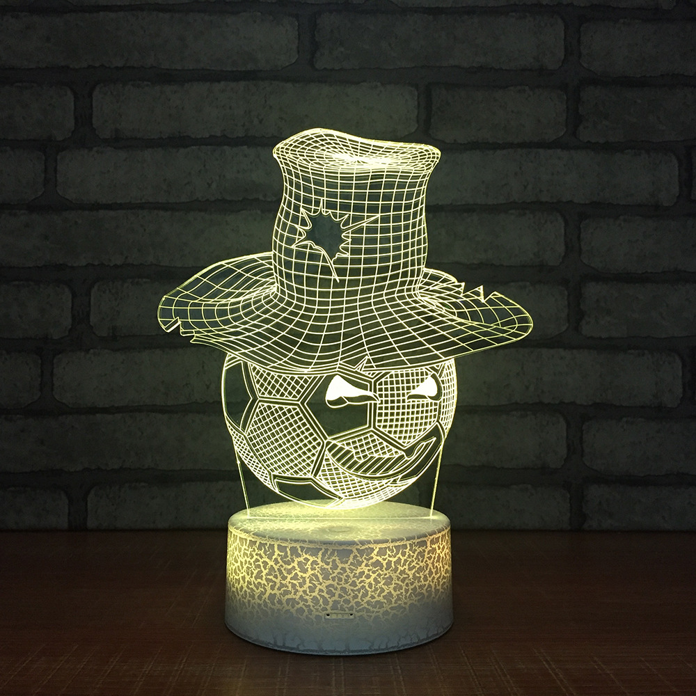 亚马逊爆款 爆裂纹3D灯小夜灯台灯