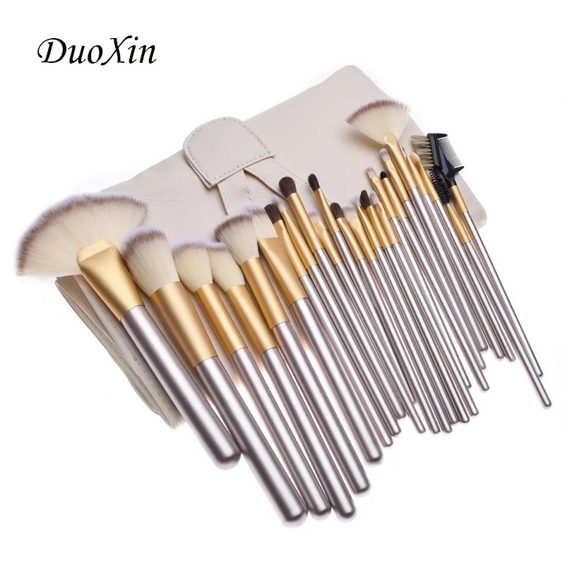 Champagne Makeup Brush Set 9