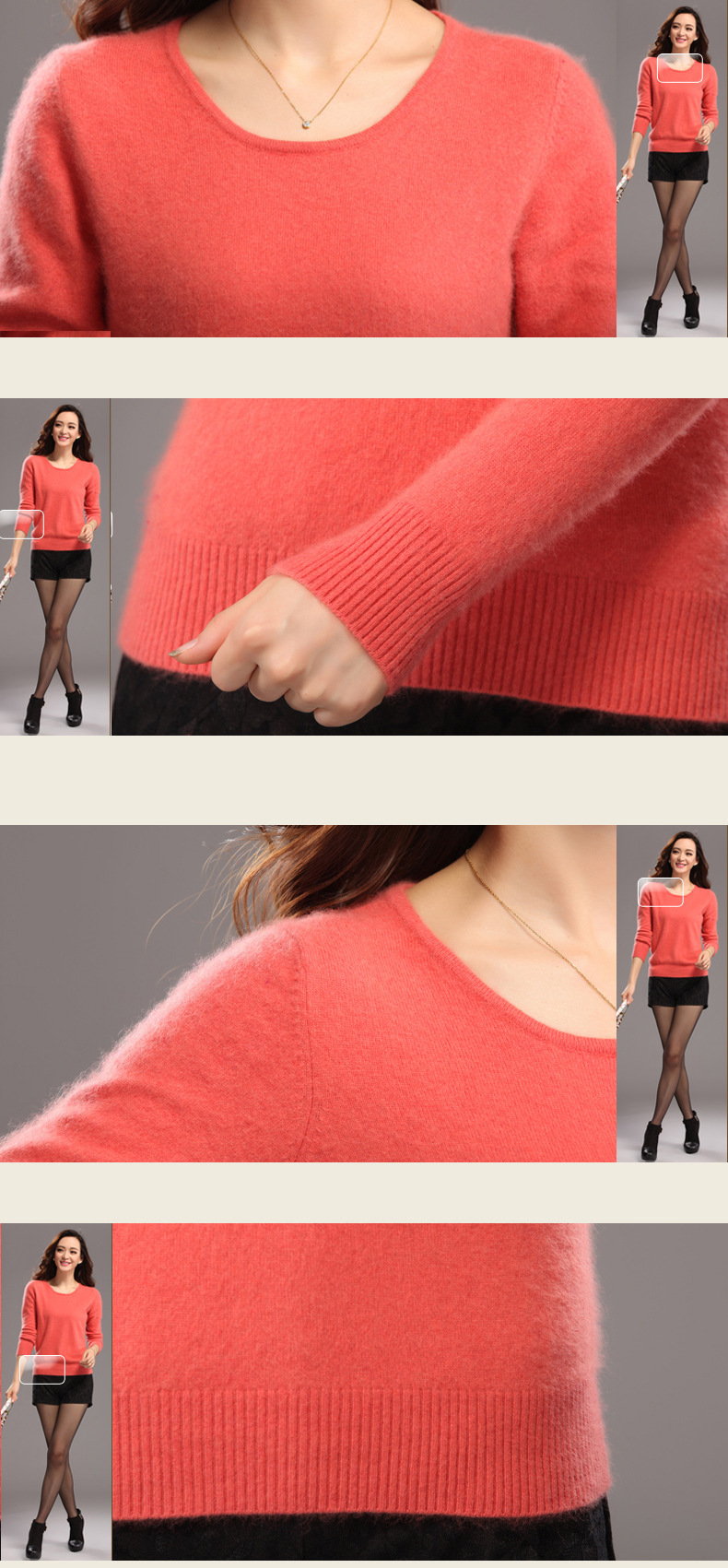 Pull femme en Cheveux de vison - Ref 3414712 Image 40