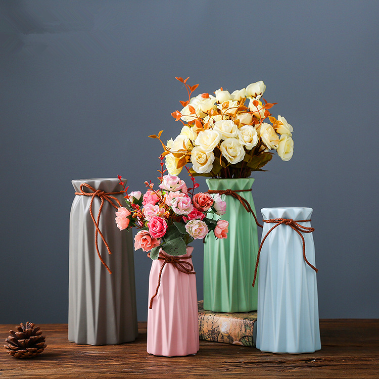 批发折纸花瓶陶瓷现代厂家客厅摆件花插工艺品台面 小号