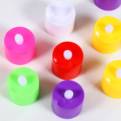 Wholesale Seven Colors LED simulation Plastic Electronics Candle lamp 6 colour 24 wholesale Nahuo