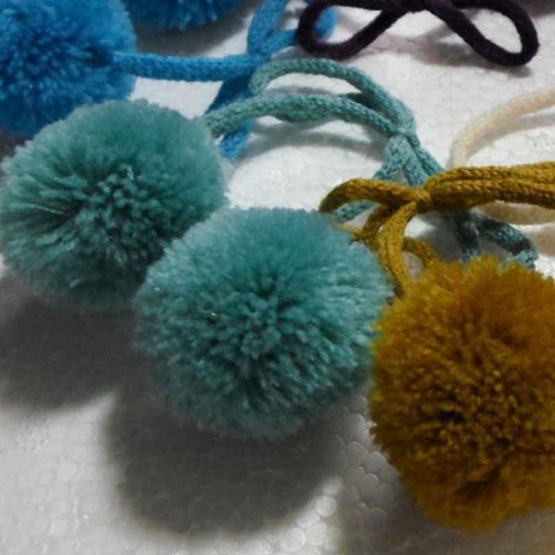 开司米对对球 蝴蝶结绳子球 服装辅料配饰