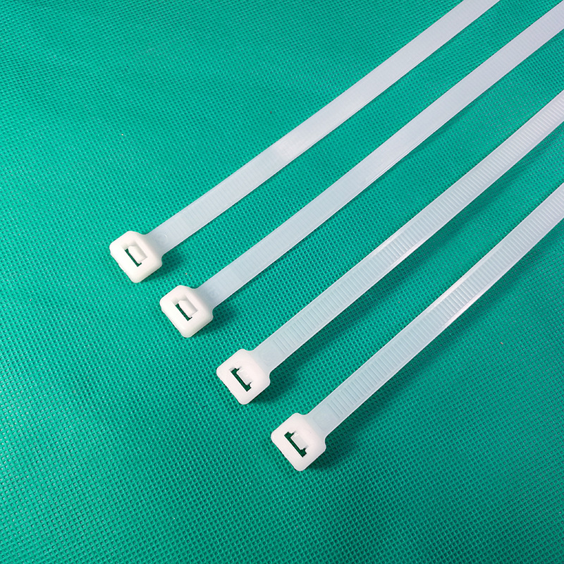 厂家定制10X宽型自锁式扎线带白色尼龙扎带 线路捆扎自锁绑带|ms