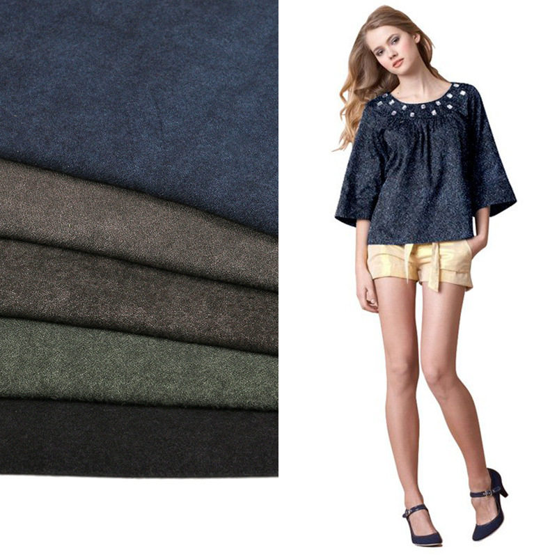 亚麻粘 休闲服上衣裤子连衣裙服装面料 素色梭织布料2025