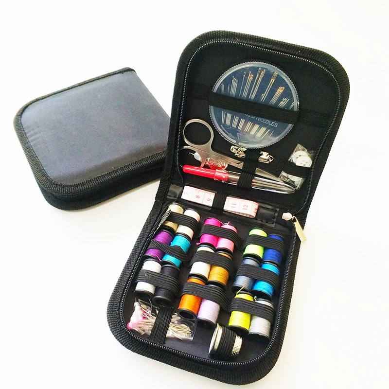 Набор из 70 предметов из игл и ниток, многофункциональный домашний швейный костюм, черный комбинированный костюм с иглами и нитками, оптовые прямые продажи