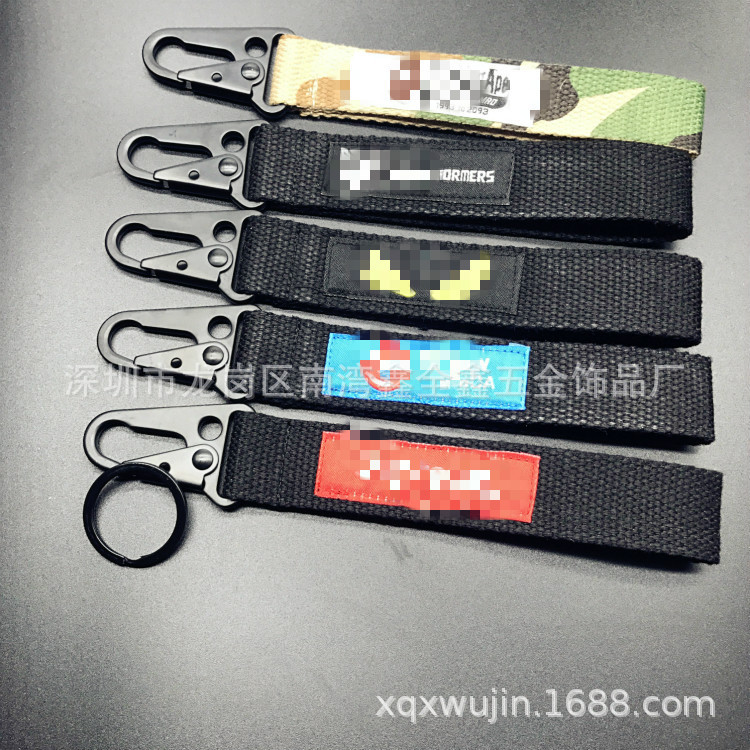 Dropshipping Car Keychain Canvas Webbing Cartoon Trendy Brand Keychain Pendant Gift Giving
