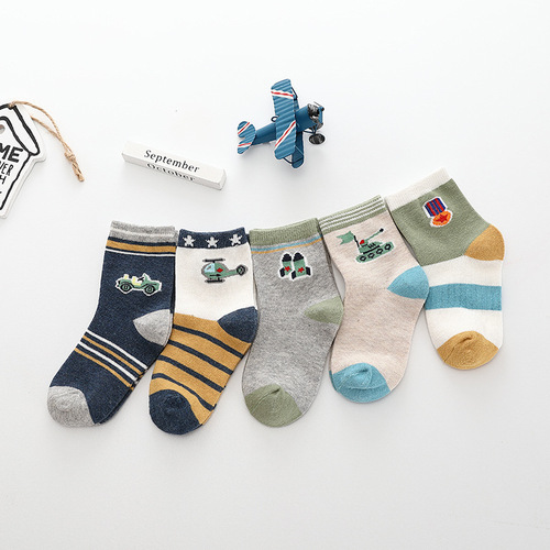 New children's crew socks pure cotton for boys 5-7-9 years old, students, middle-aged and adult children 12-15 years old, all-cotton socks