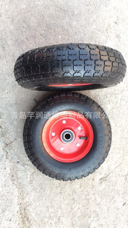 厂家生产手推车工具车货仓车 橡胶轮胎350-6，大花花纹