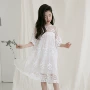 新款蕾丝女童短袖公主裙