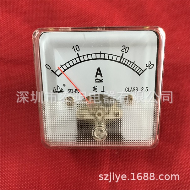 【高品质】帆船牌 松台 指针式 交直流电流表 SD-60 DC/AC30A