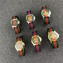 外贸蜜蜂同款手表 提花织带表英文字母表带欧美爆款跨境手表