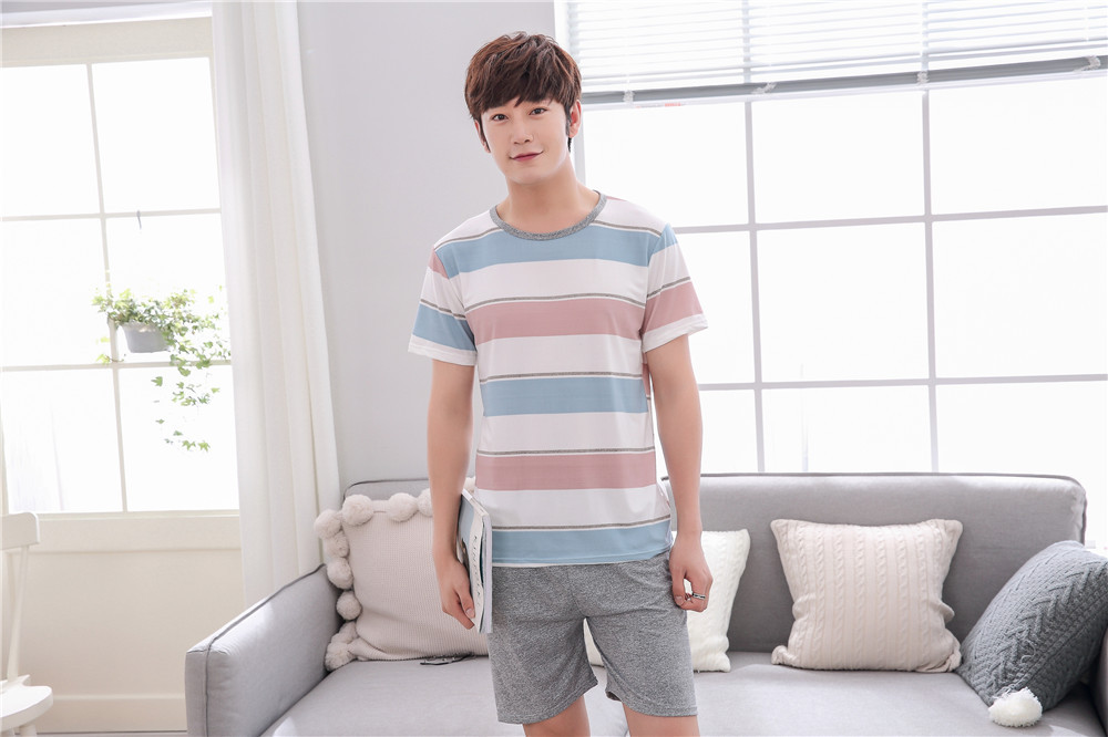 Cute Casual Style Short Sleeves Round Collar Polyester Lover’s Clothes Pajamas display picture 42