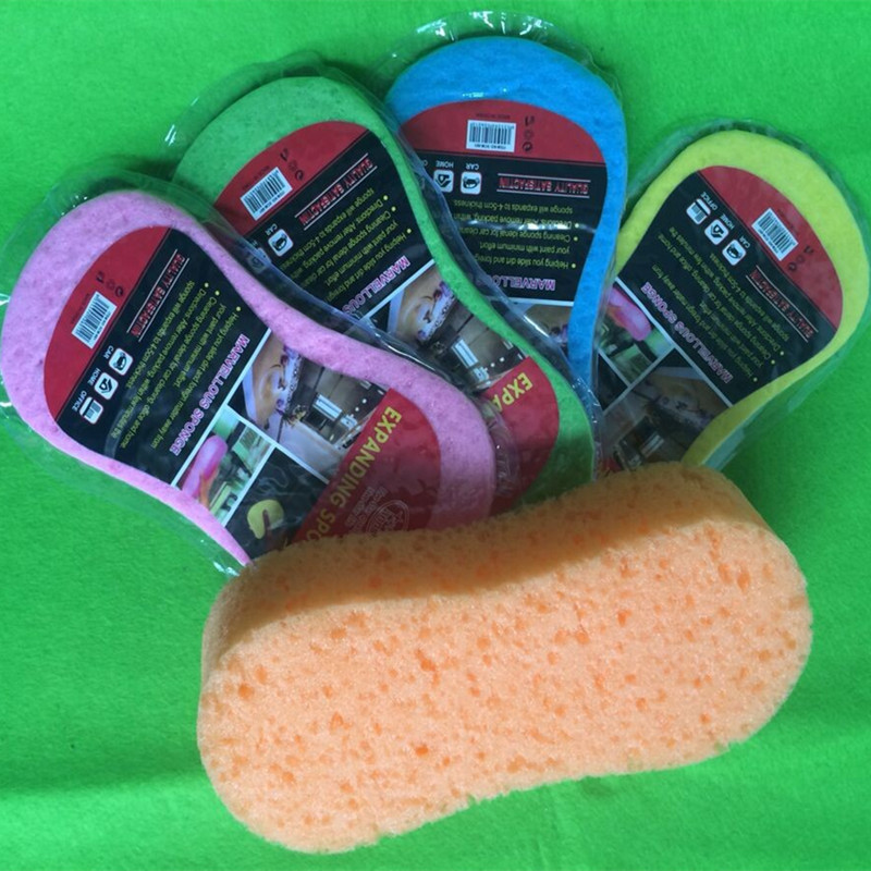 Gran esponja de lavado de coches de alta densidad 8 palabras de vacío de compresión de lavado de coches cepillo de bloque de panal de algodón buen rendimiento de absorción de agua en stock