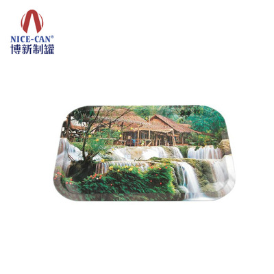 Manufactor supply rectangle Makou Iron plate Printable LOGO Melon and fruit Wine plate currency NC2217