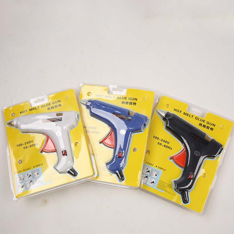 粗胶棒用热溶胶枪蓝色黑色恒温 GT-10型带开关指示灯热熔胶枪100W
