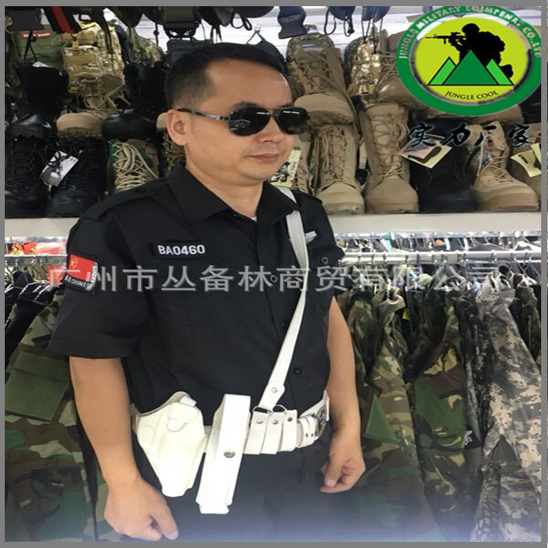 保安服饰白色组合4件套腰带安保背挂多功能肩带批发！
