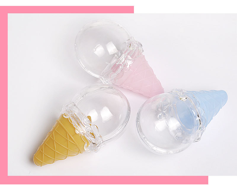 Creative Festive Supplies Wedding Gifts Candy Box Custom Ice Cream Round Plastic Transparent Candy Packaging Box display picture 1