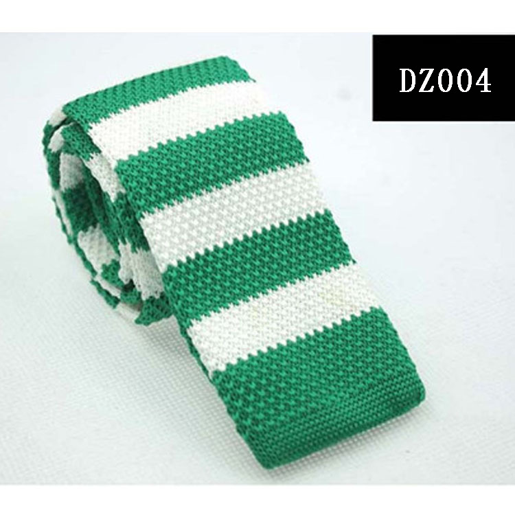 Fresh and Distinctive Nuoyi Striped Tie Spot Korean Knitted Tie Polyester Jacquard Flat Tie