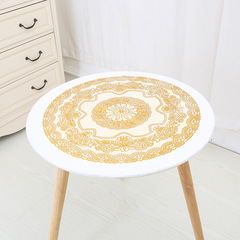 PVC hot stamping refrigerator insulation mat round plate mat 50 cm square bedside table oil-proof mat cross-border