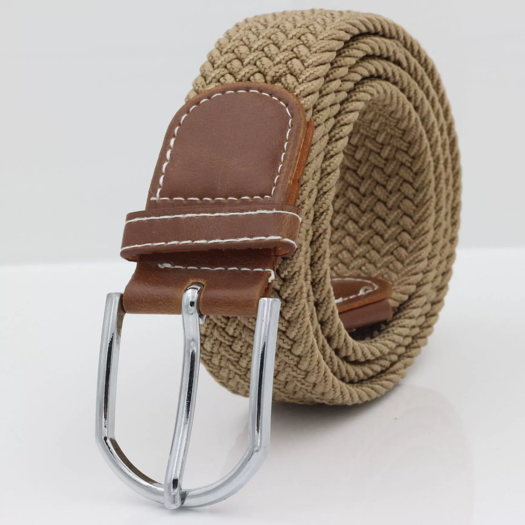 Elastic woven belt for leisure, trousers for men and women, elastic waist