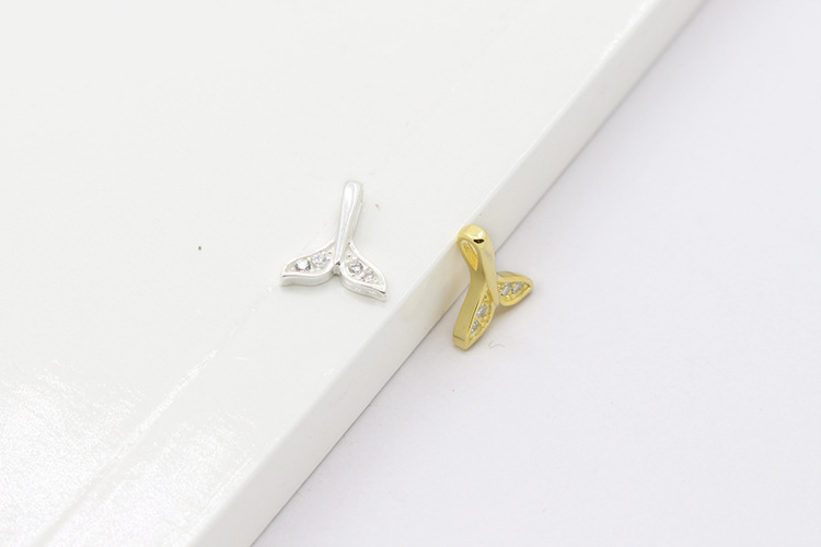 Pendant Jewelry Making Type 1 Piece 10*8.6mm 925 Sterling Silver Shamrock Ginkgo Leaf Fish Tail Polished Pendant